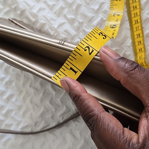 Calvin Klein Gold Baguette Bag with Flap Closure - Picture 14 of 15